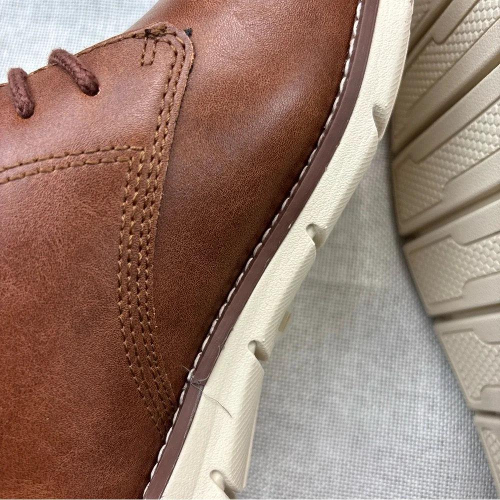 Tommy Hilfiger Brown Leather Derby Oxfords